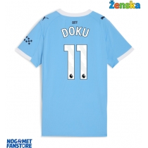 Manchester City Jeremy Doku #11 Domaci Dres za Ženska 2025-26 Kratak Rukav
